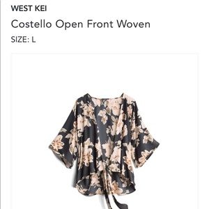 West Kei open front blouse/kimono